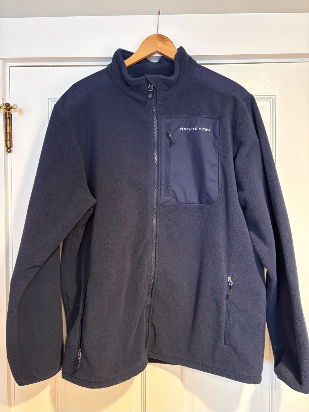 Vineyard Vines Men's Navy Full-Zip Fleece Jacket size xl
